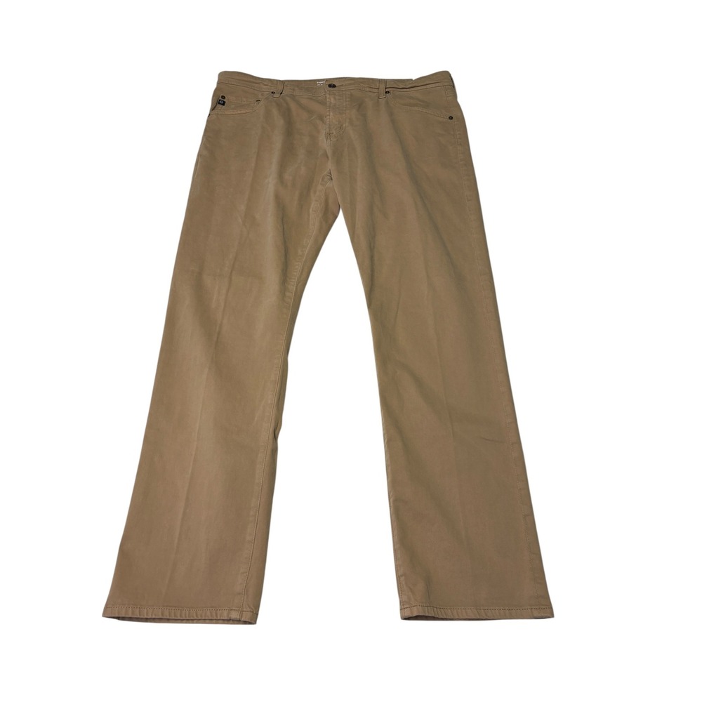 AG Adriano Goldschmied Everett Slim Straight Khaki Pants Tan Mens 40x32 1794SUDL